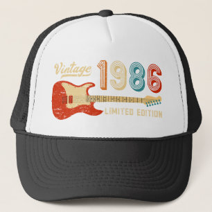 Casquette Guitare électrique bassiste 40e anniversaire vinta