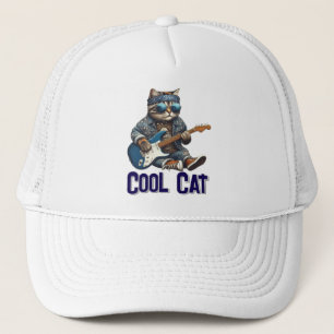Casquette Guitare Jouer Chat - Vibes Kitty Cool