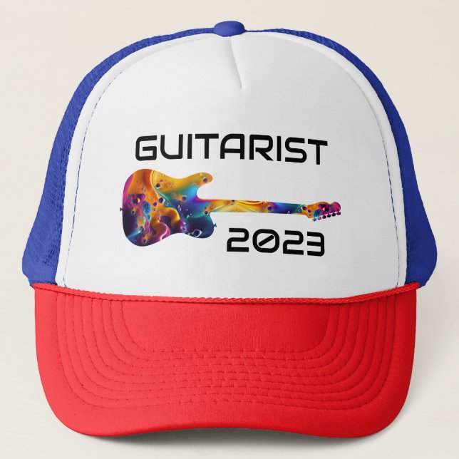 CASQUETTE GUITARISTE 2023 CADEAU DE BANDE DE GUITARISTE COLO (Devant)