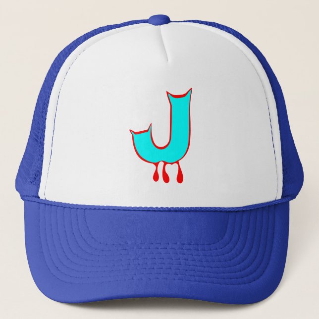 Casquette HA" ★ Bleeding Devil's Teeth-Initial J Trucker Hat (Devant)