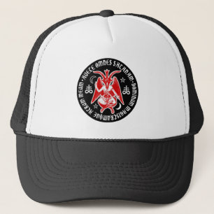 Casquette Hail Satan - 666 Cross Cap - Antéchrist Truckerca