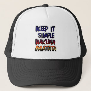Casquette Hakuna Matata Keep it Simple Cadeaux