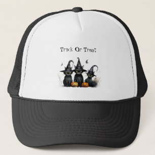 Casquette Halloween Chatons de cuisine noire sorcière de cha