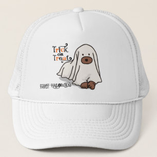 Casquette Halloween Whimsical Custom mignon chien fantôme