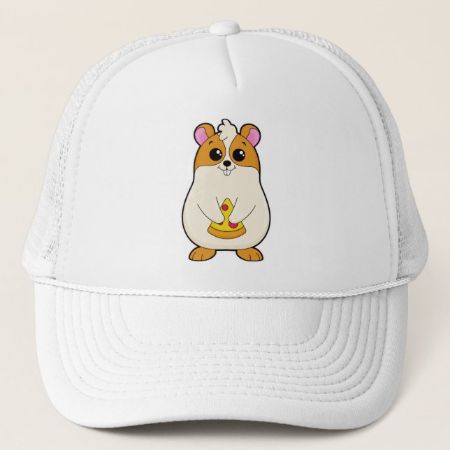 Casquette Hamster à Manger de Pizza (Devant)