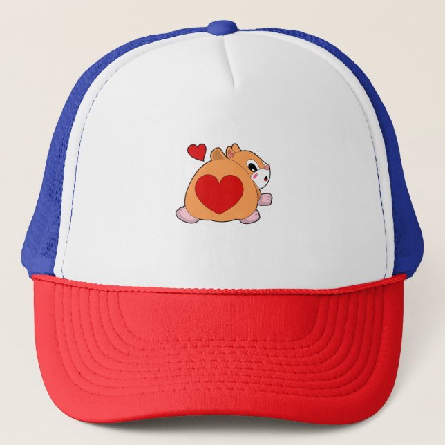 Casquette Hamster au coeur (Devant)