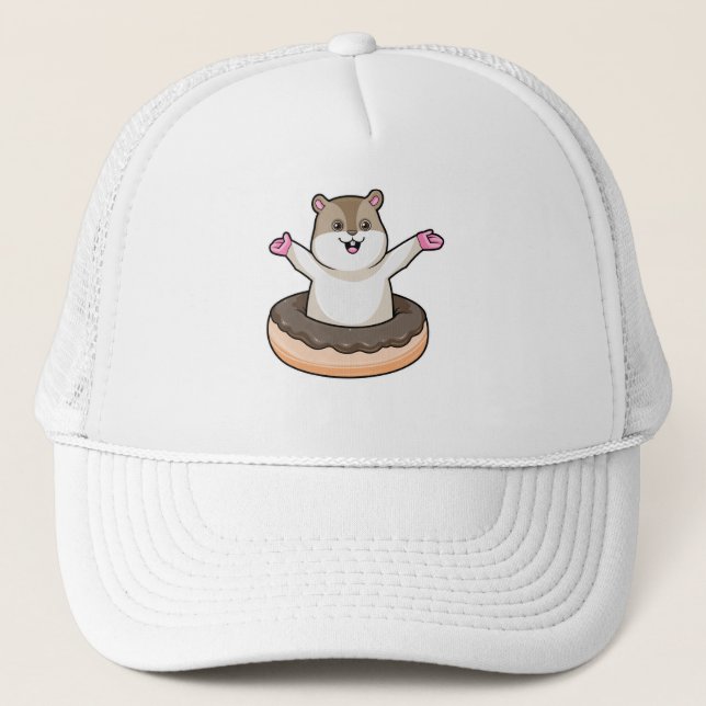 Casquette Hamster avec de l'âne au chocolat (Devant)