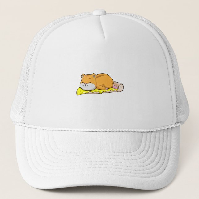 Casquette Hamster & Pizza au fromage (Devant)