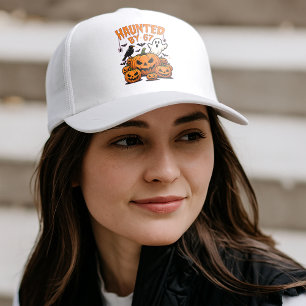 Casquette Hanté par 67 Drôle de Fantôme et Citrouille Hallow