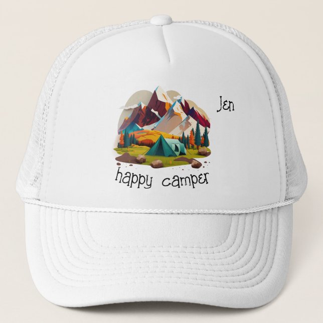 Casquette 'happy camper' Personnalisable (Devant)
