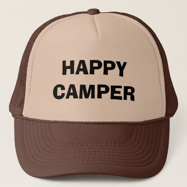 Casquette HAPPY CAMPER Trucker pour le camping et le RVing (Devant)