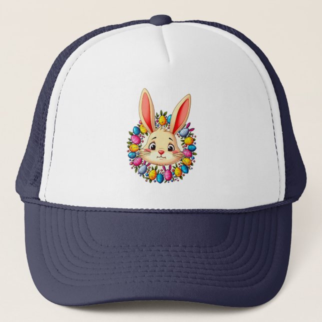 Casquette Happy Easter Bunny – Colorful Spring Art boné (Devant)