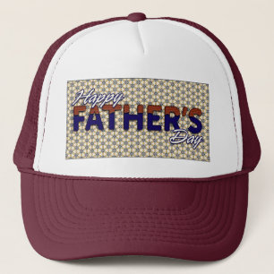 Casquette Happy Fête des pères Burgundy Et Chapeau De Camion