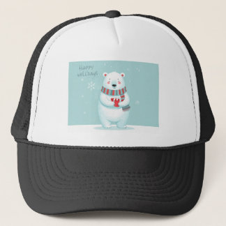 Casquette Happy Holidays Polar Bear Hat