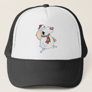 Casquette Happy Père Noël Bear Coule Avec Sac
