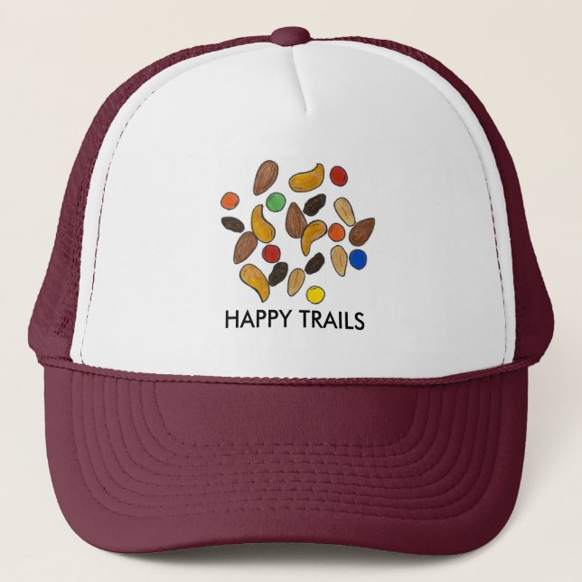 Casquette Happy Trails Nuts Raisins Snack Food Trail Mix (Devant)