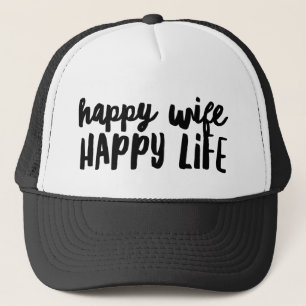 Casquette Happy Wife Happy Life Trucker Hat