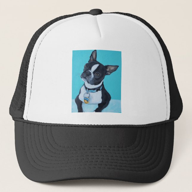 Casquette Haricots the Boston Terrier Painting (Devant)