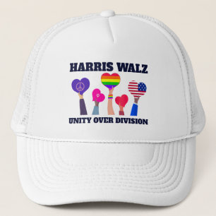 Casquette Harris Walz Unité de division LGBTQ Bleu foncé