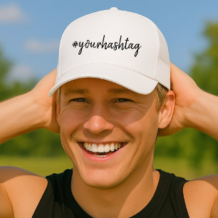 Casquette Hashtag #   Script minimaliste moderne médias soci