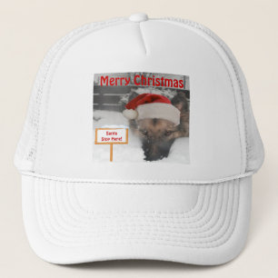 Casquette Hat German Shepherd Stop Here Sign