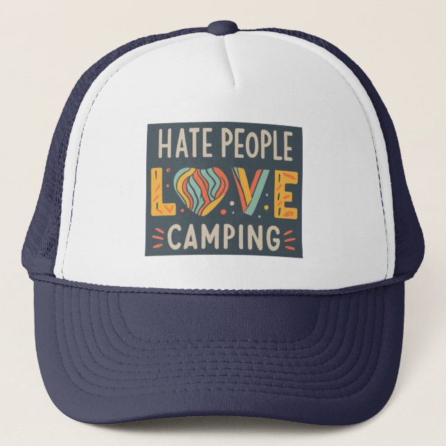 Casquette Hate People Love Camping (Devant)