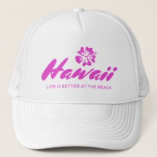 Casquette hawaïen - La vie est meilleure à la plag