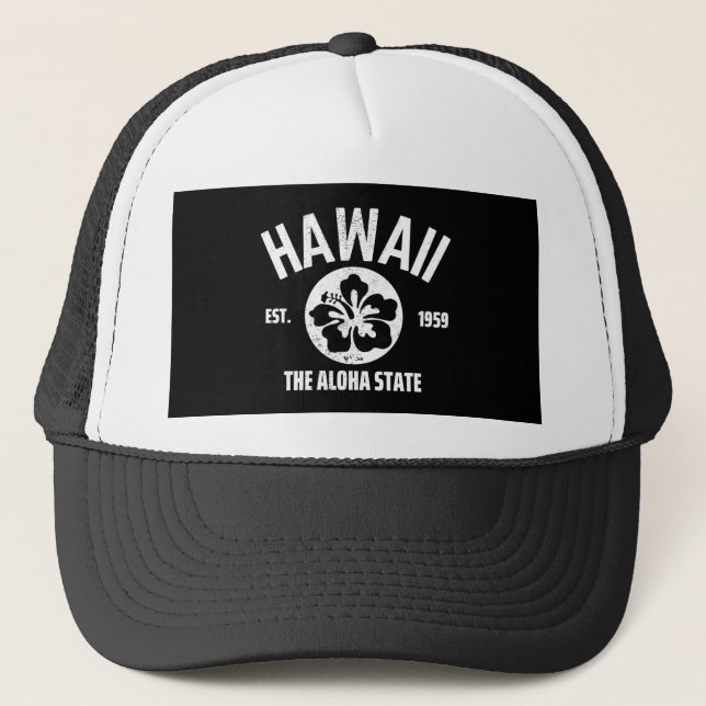 Casquette Hawaii L'État Vintage de l'Aloha Graphique (Devant)
