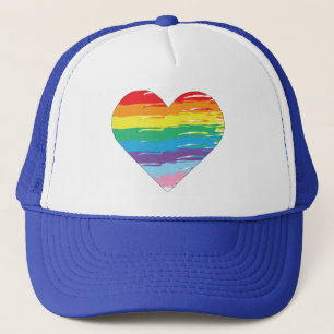 Casquette HEART LGBTQIA Rainbow Flag, Gay pride