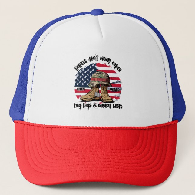 Casquette Héros — Ils portent des étiquettes de chien et des (Devant)