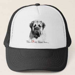 Casquette heureux de visage de mastiff