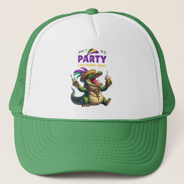 Casquette Heureux Mardi Gras Alligator (Devant)