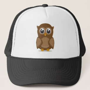 Casquette Hibou Brown mignon de bande dessinée avec de