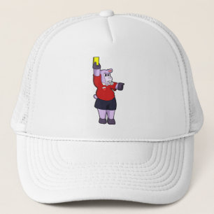 Casquette Hippo au football en tant qu'arbitre