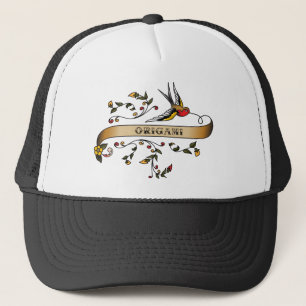 Casquette Hirondelle et rouleau avec l'origami