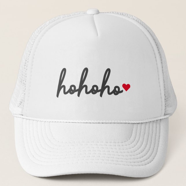 Casquette Ho Ho | Christmas Heart Modern Minimalist (Devant)