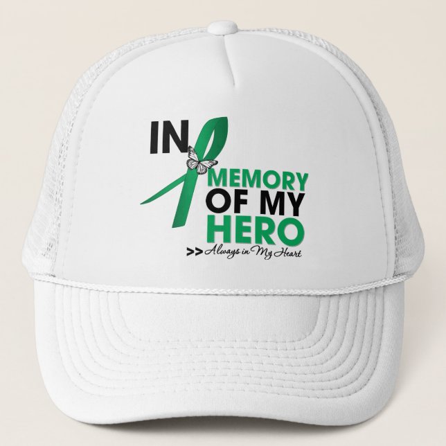 Casquette Hommage au cancer du foie en mémoire de mon héros (Devant)