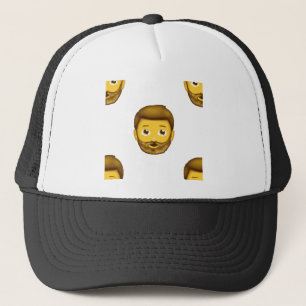 Casquette homme barbu émoji