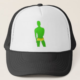 Casquette Homme Vert en Slip Jaune
