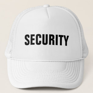Casquette Hommes Femmes Noir Blanc Sécurité du texte personn