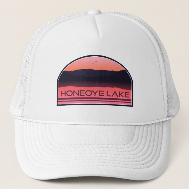 Casquette Honeoye Lake New York Red Sunrise (Devant)