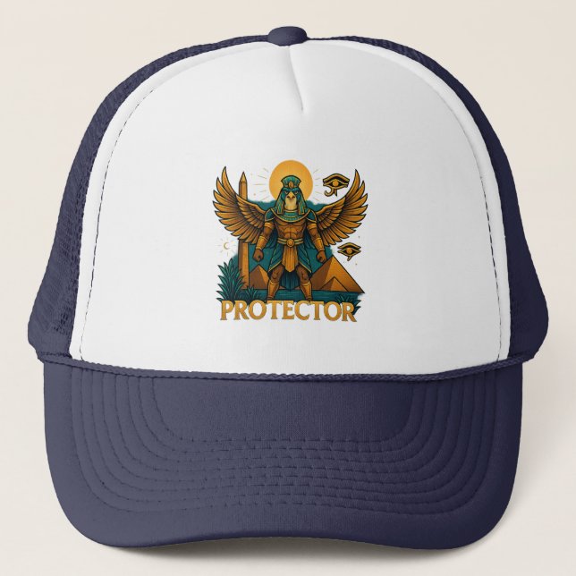 Casquette Horus the Protector – Bold Ancient Egyptian Falcon (Devant)