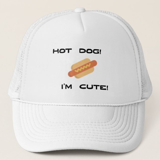 Casquette Hot Dog Je suis mignon (Devant)