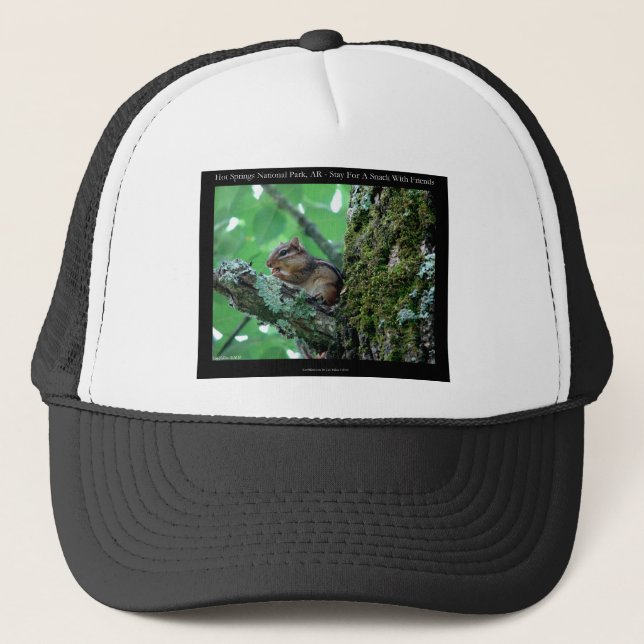 Casquette Hot Springs National Park, AR Chipmunk Snack Gifts (Devant)