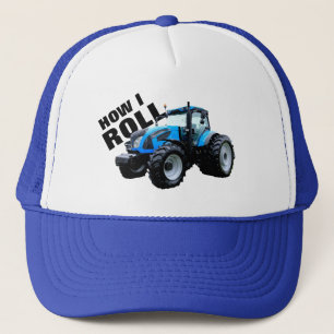 Casquette "How I Roll" avec Blue Farm Tractor