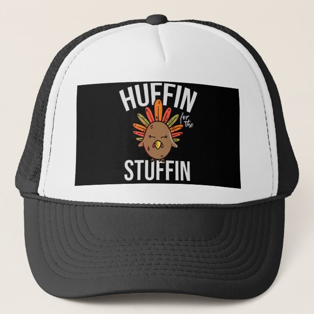 Casquette Huffin Pour Le Thanksgiving De La Turquie Stuffin (Devant)