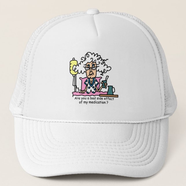 Casquette Humour de l'effet secondaire des médicaments (Devant)
