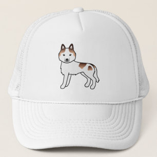 Casquette Husky Sibérien taché de rouge Chien de dessin anim