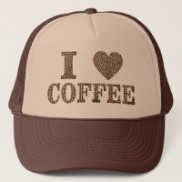 I Coeur Café Trucker Chapeau