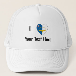 Casquette I (Drapeau Azoréen Amour du Coeur) Votre texte